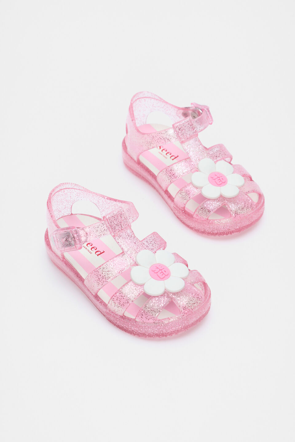 Mini Daisy Jelly Sandal  Pink Glitter