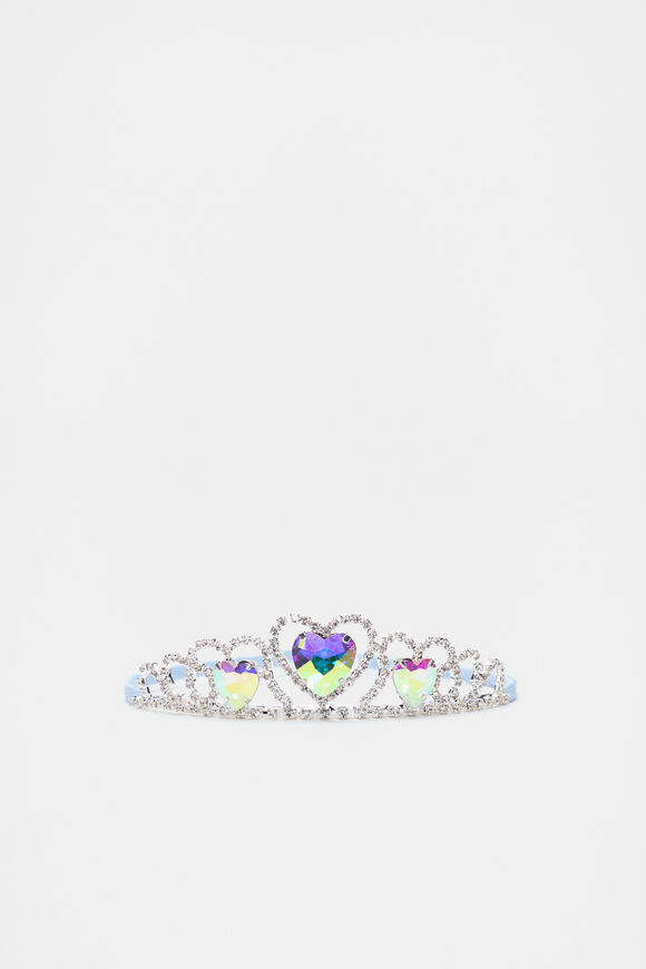 Crystal Heart Tiara  Ice Blue  hi-res