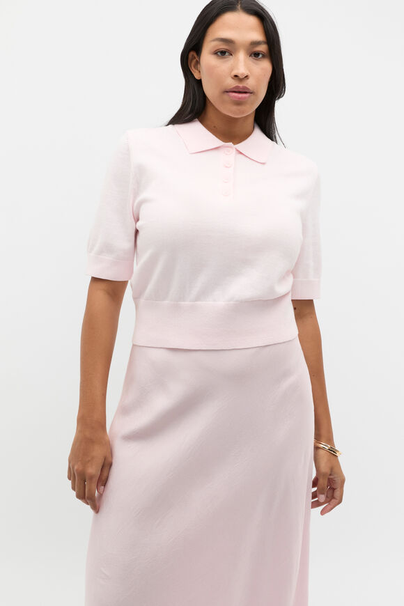 Knit Polo Top  Primrose  hi-res