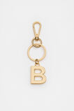 Gold Initials Keyring  B  hi-res