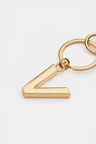 Gold Initials Keyring  V  hi-res