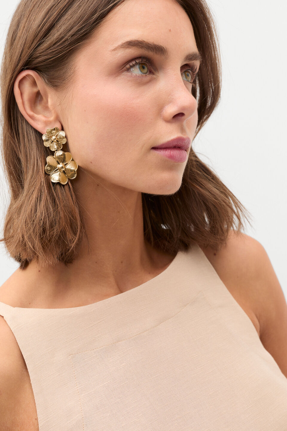Bloom Drop Earring  Gold