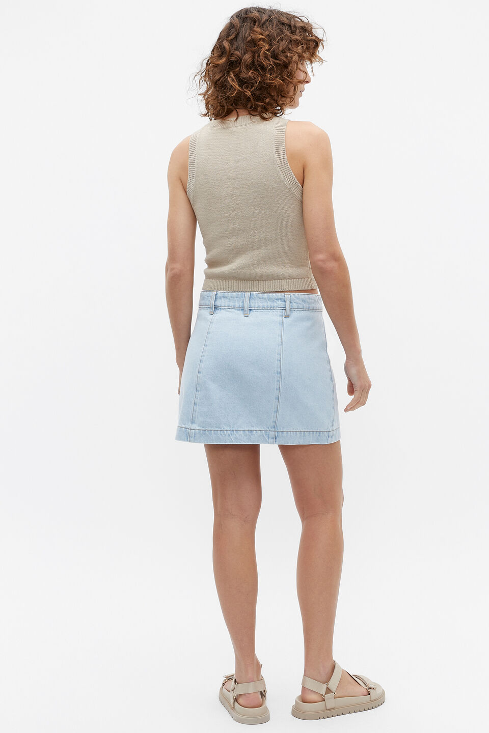 Denim Micro Mini Skirt  Glacier Denim
