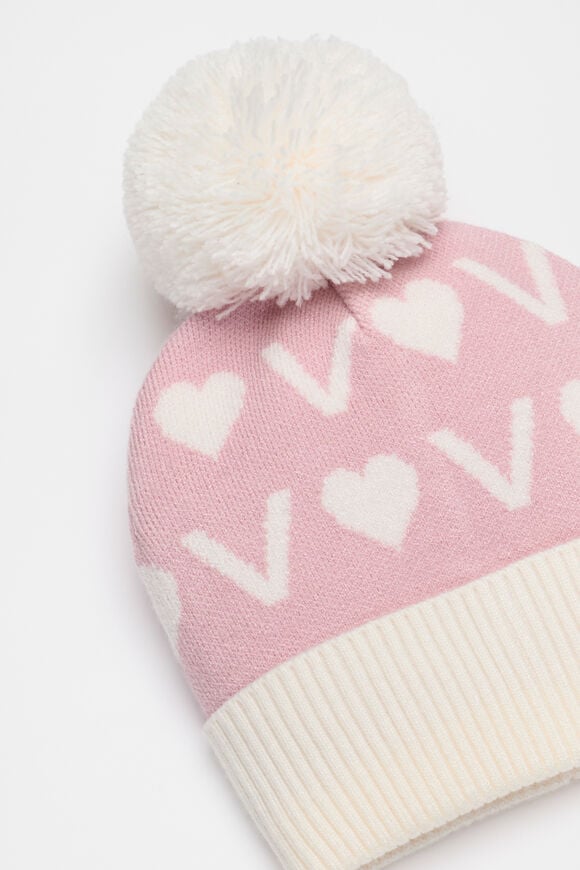 Heart Initial Beanie  V  hi-res