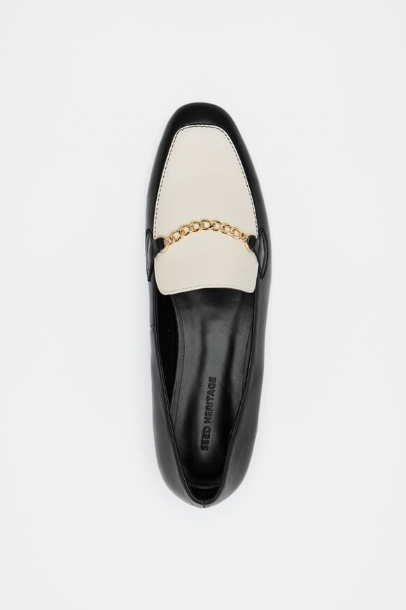 Portia Two Tone Loafer  Black Cream  hi-res