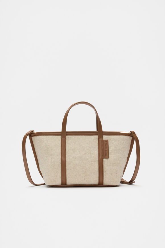 Trim Detail Mini Tote  Deep Tan  hi-res
