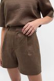 Linen Pleat Short  Pinecone  hi-res