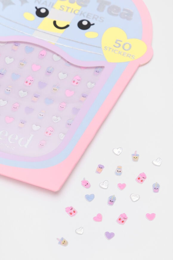 Bubble Tea Nail Stickers  Multi  hi-res