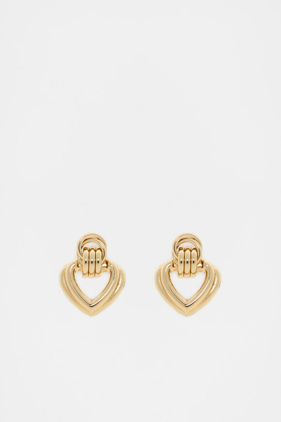 Heart Loop Earring  Gold  hi-res