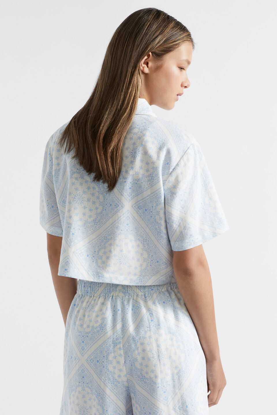 Bandana Crop Shirt  White