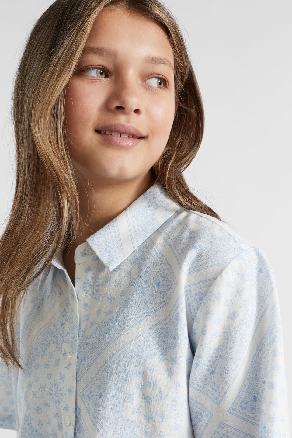 Bandana Crop Shirt  White