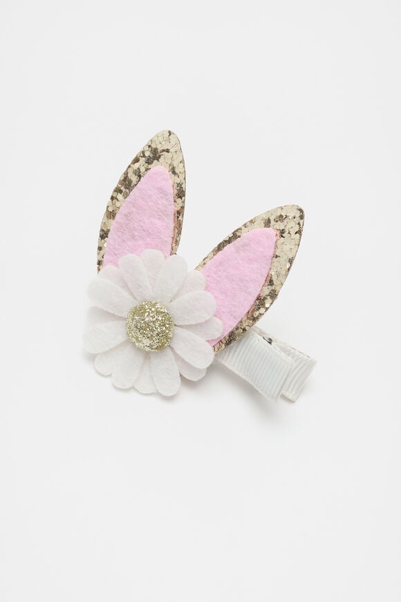 Flower Bunny Duck Clip  Classic Cream  hi-res