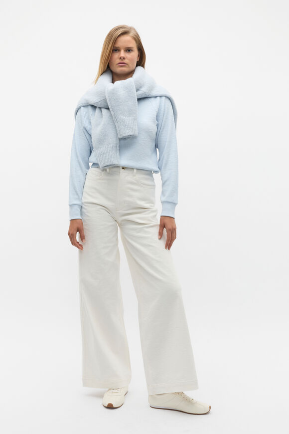 Supersoft Henley Relaxed Top  Ice Blue Marle  hi-res