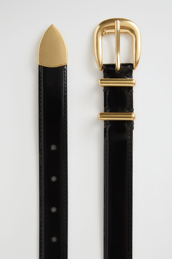 Hallie Metal Keeper Belt  Black  hi-res