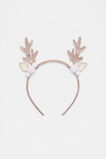 Glitter Reindeer Headband  Gold  hi-res