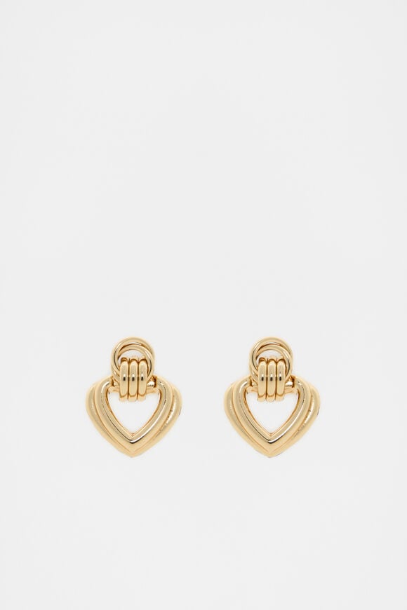 Heart Loop Earring  Gold  hi-res