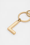Gold Initials Keyring  L  hi-res