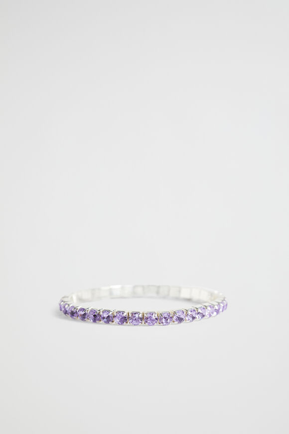 Diamante Stretch Bracelet  Orchid  hi-res