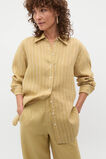 Linen Oversized Shirt  Honey Stripe  hi-res