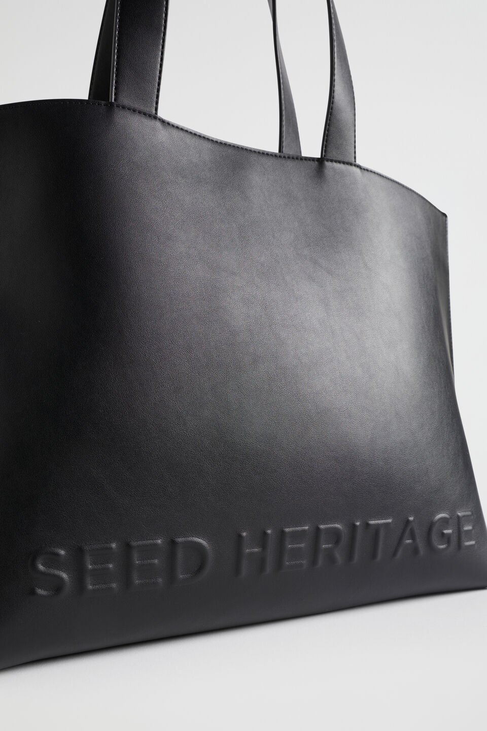 Logo Detail Tote  Black