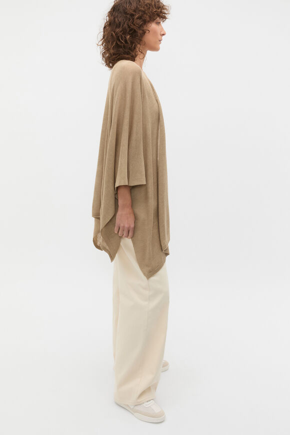 Fine Knit Poncho  Rye  hi-res