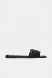 Holly Woven Slide  Black  hi-res