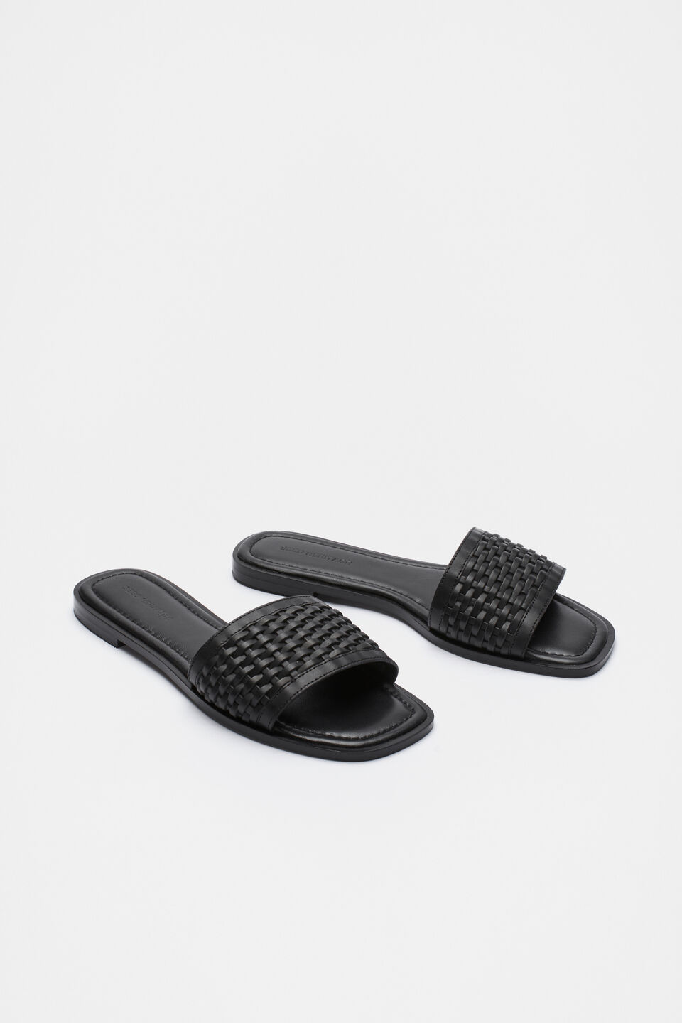 Holly Woven Slide  Black