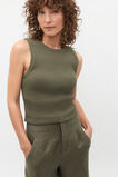 Textured Rib Tank  Olive Leaf  hi-res
