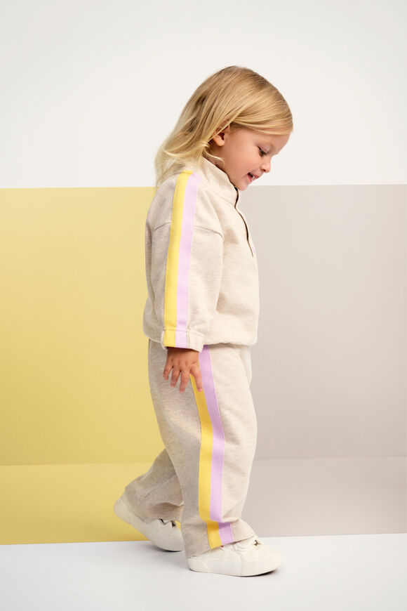 Side Stripe Track Pant  Oat Marle  hi-res