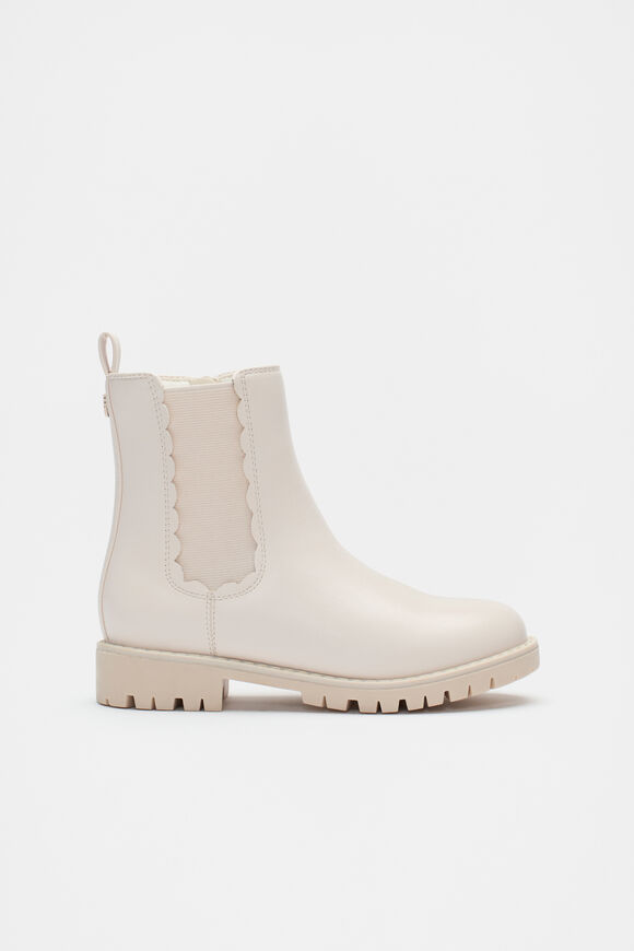 Scallop Gusset Boot  Creme  hi-res