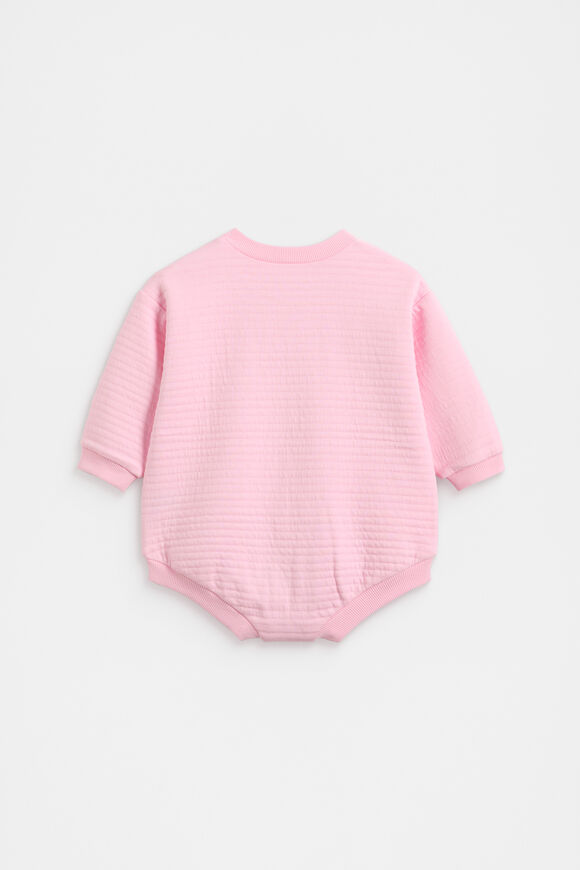 Quilted Logo Romper  Petal Pink  hi-res