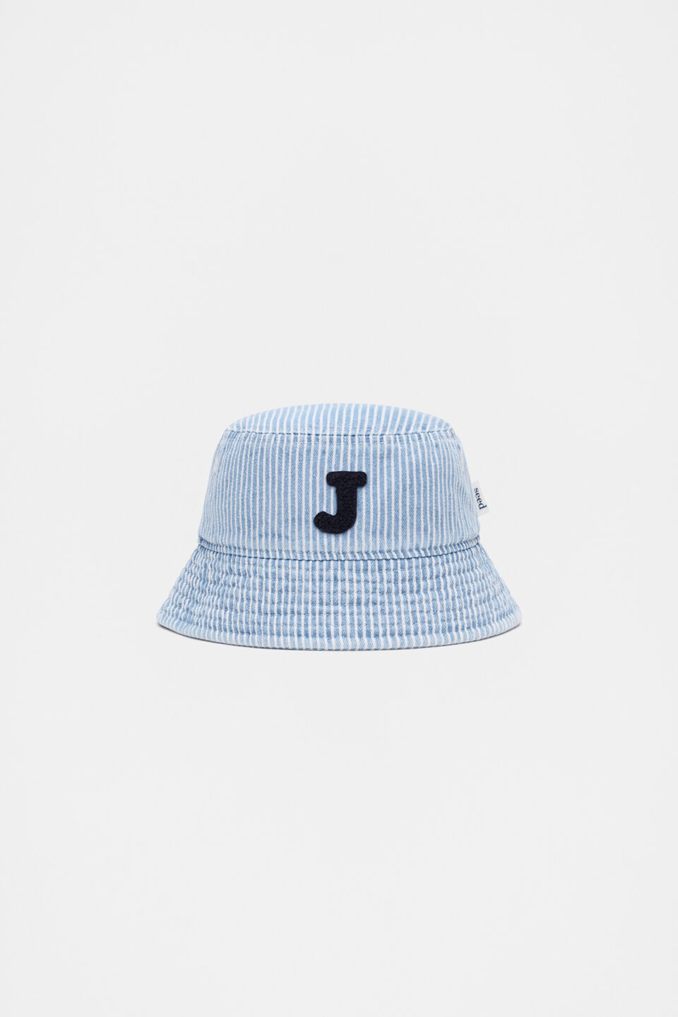 Blue Mini Initial Bucket Hat  J