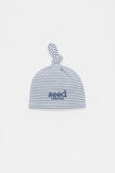 Core Logo Knot Hat  Navy Stripe  hi-res