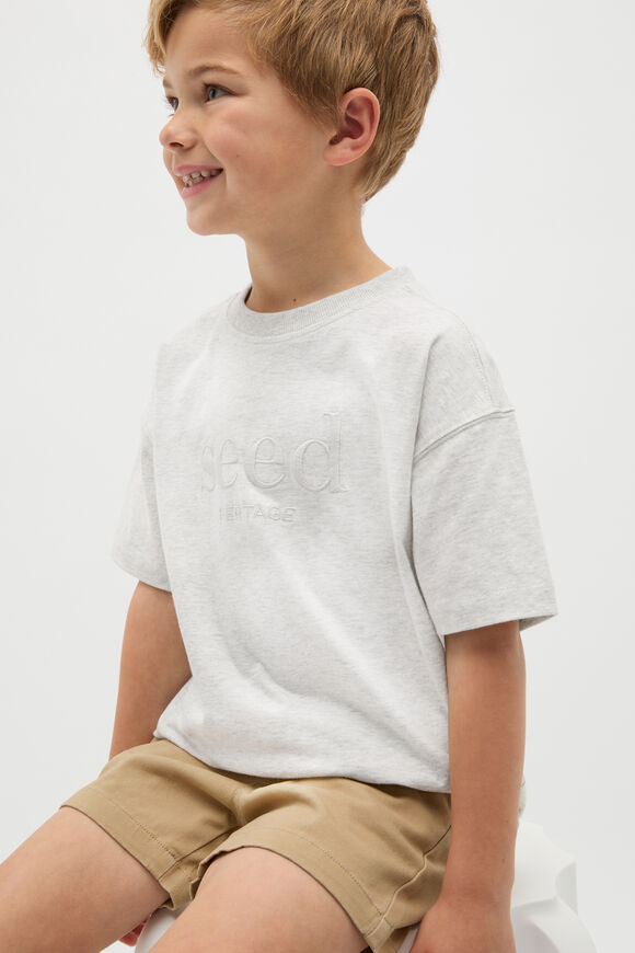 Core Oversized Logo Tee  Light Grey Marle  hi-res