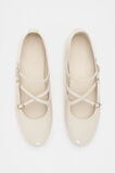 Cameron Triple Strap Ballet Flat  Cream Patent  hi-res