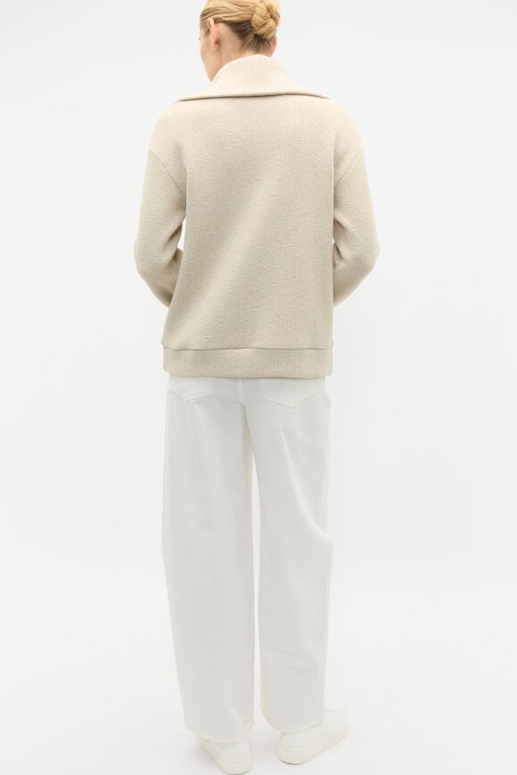 Textured Twist Sweat  Oat Twist  hi-res