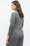 Australian Merino Mock Neck Top  Charcoal Grey Marle  hi-res