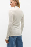Australian Merino Mock Neck Top  Cloud Cream  hi-res