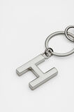 Silver Initials Keyring  H  hi-res