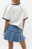 Pleat Denim Skort  Ocean Haze Wash  hi-res