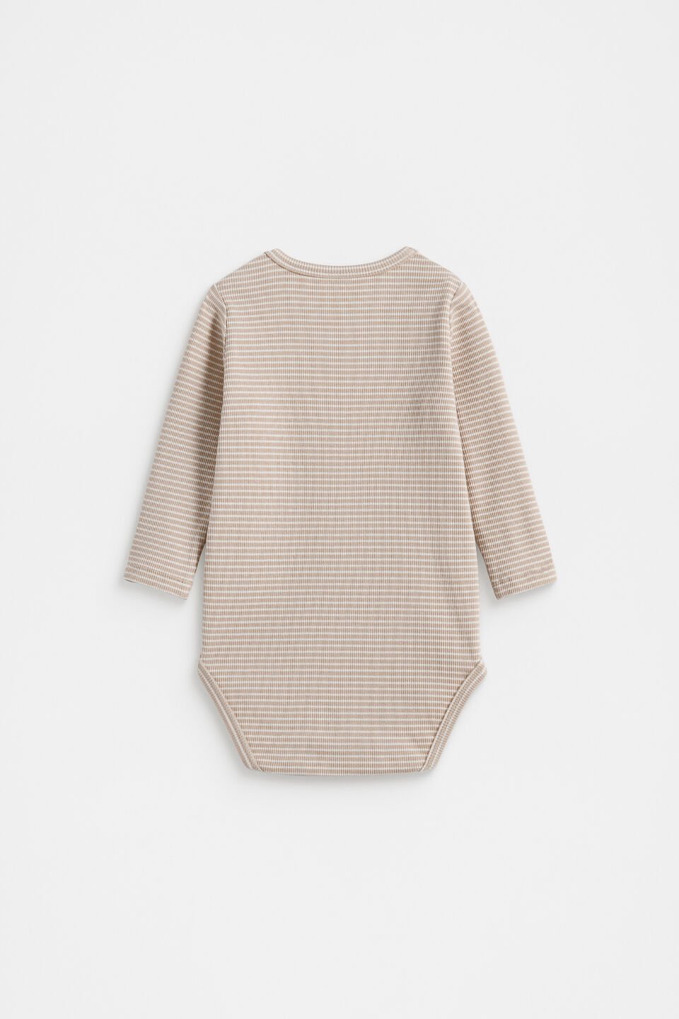 Core Rib Logo Bodysuit  Sand Stripe