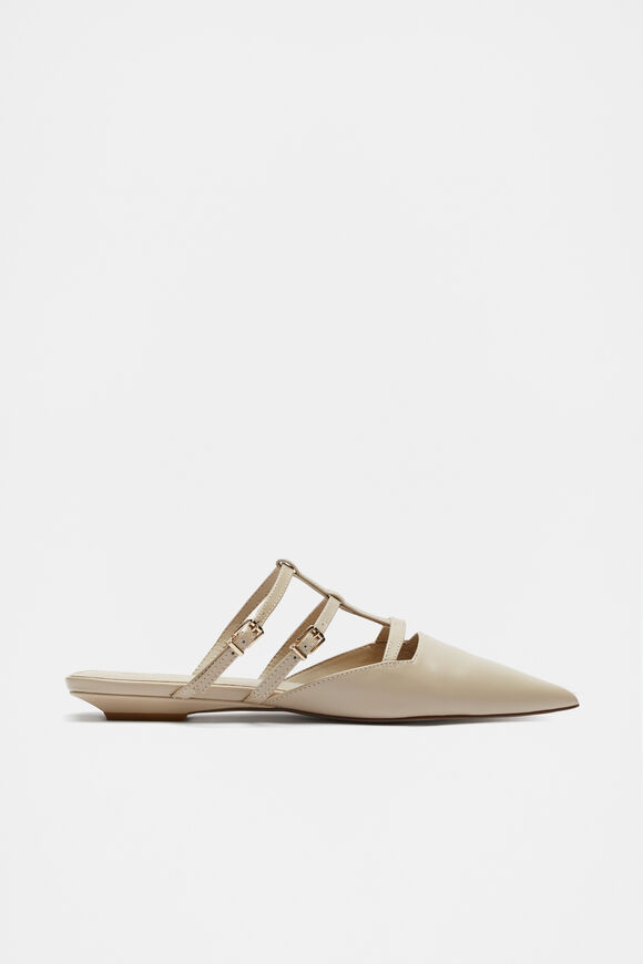 Kara Caged Pointed Flat  Vanilla  hi-res