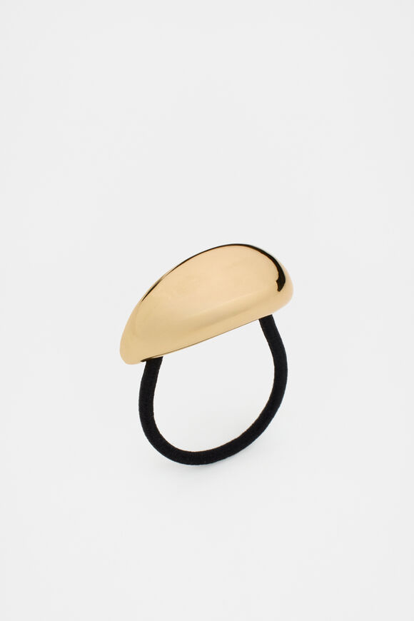 Curved Hair Tie  Gold  hi-res