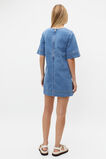 Denim V Neck Mini Dress  Sea Blue Wash  hi-res