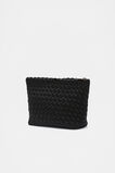Woven Textured Pouch  Black  hi-res
