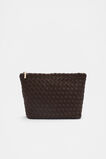 Woven Textured Pouch  Dark Espresso  hi-res