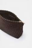 Woven Textured Pouch  Dark Espresso  hi-res