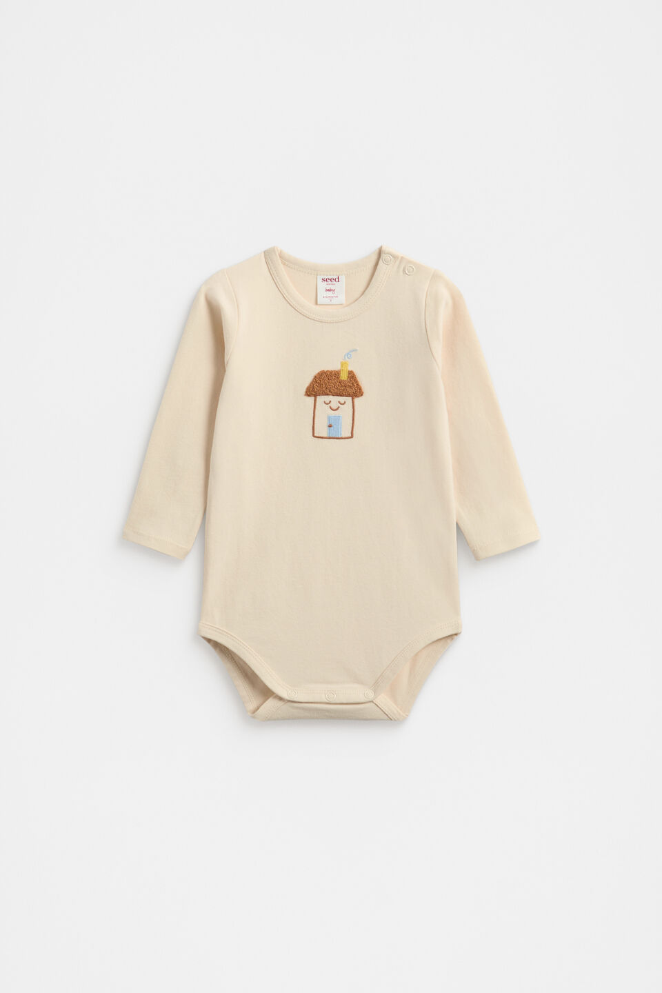 Happy House Bodysuit  Soft Cream