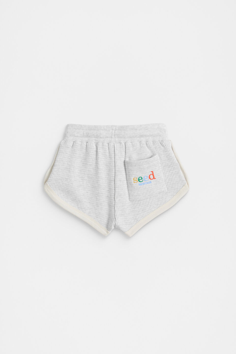 Waffle Logo Short  Light Grey Marle