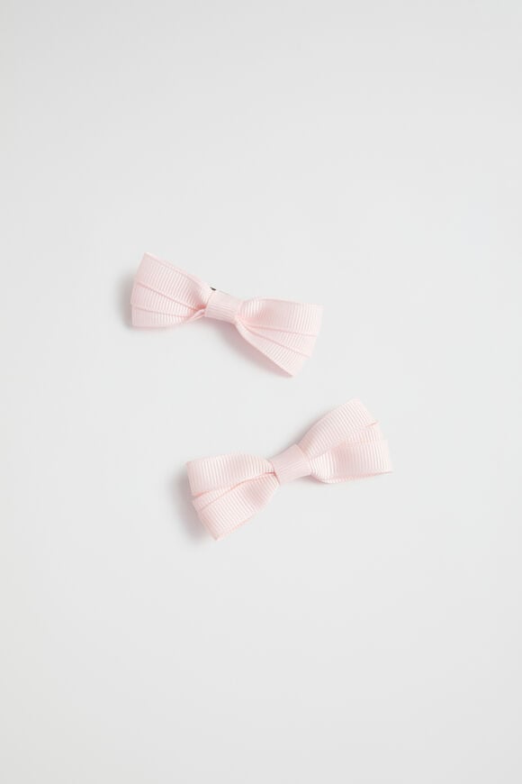 Grosgrain Bow Duck Clip  Dusty Rose  hi-res
